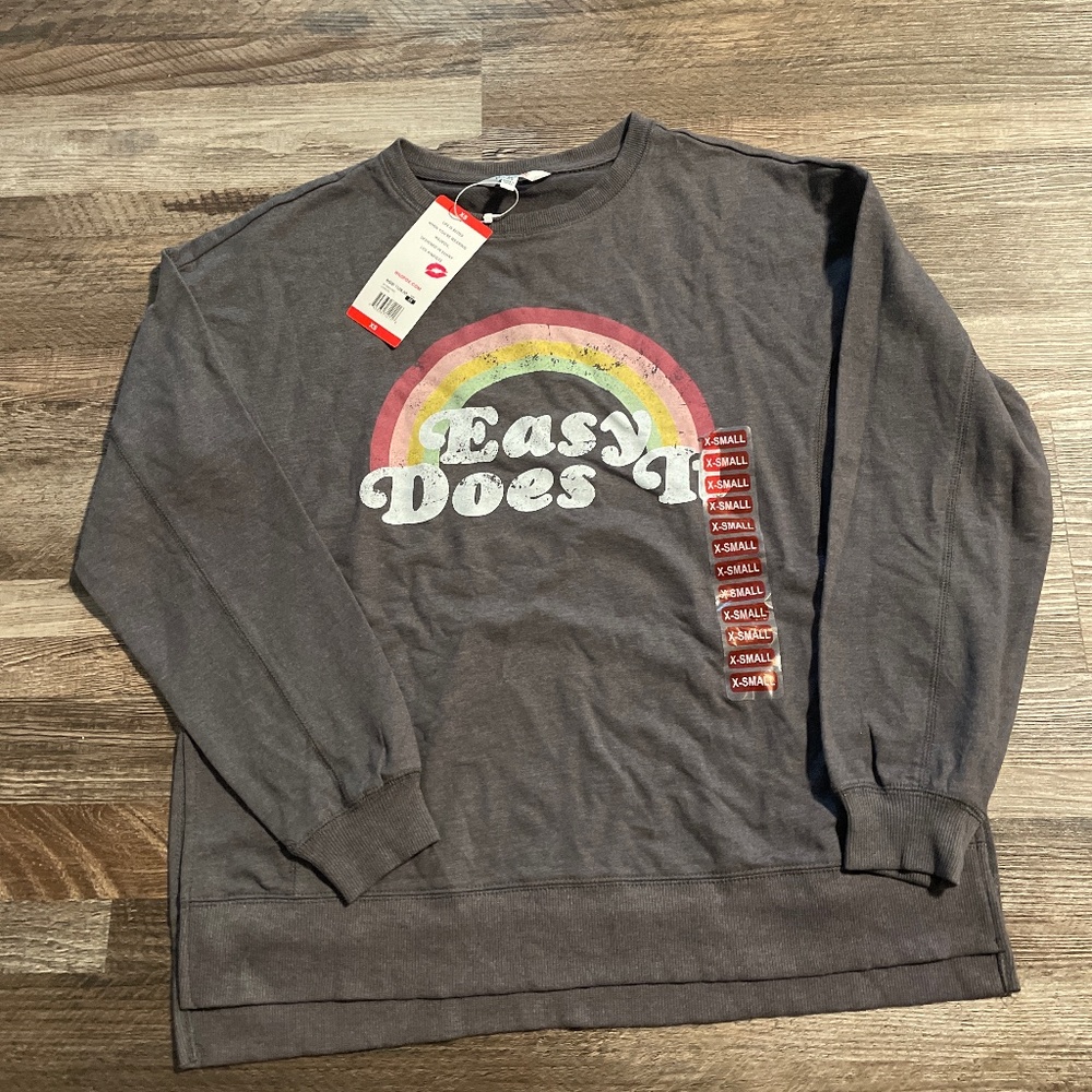 Gray crewneck sweatshirt